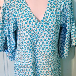 Jude Connally aqua teal top